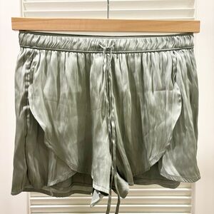 ✨ SATIN SAGE GREEN SHORTS ✨